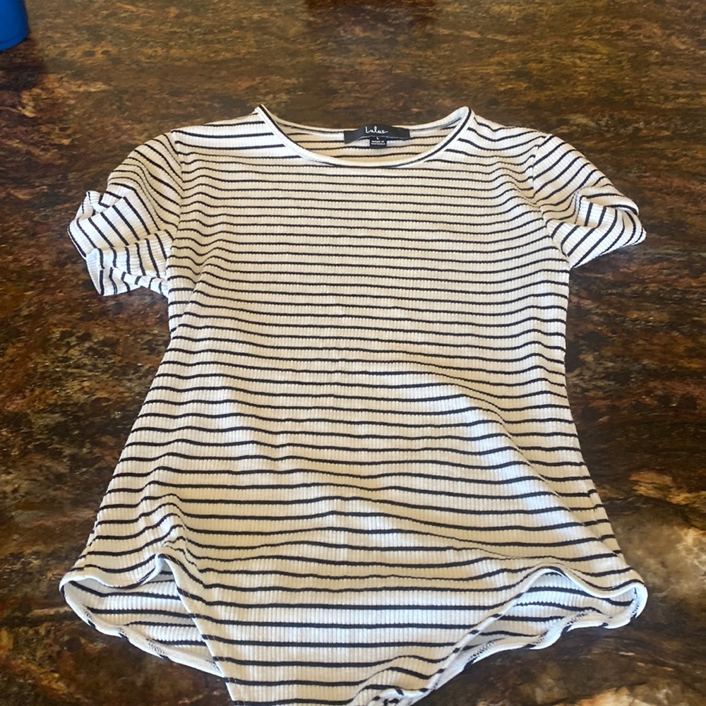 Lulus striped bodysuit